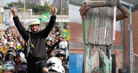 No RS, Bolsonaro ganha homenagem do povo e terá estátua