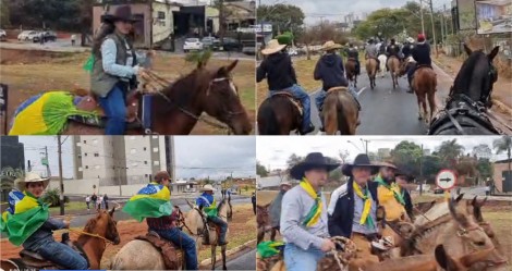 Cidade paulista reúne milhares de cavaleiros em apoteótica cavalgada pró-Bolsonaro (veja o vídeo)