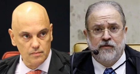 Alexandre de Moraes e Augusto Aras - Foto: STF; Reprodução