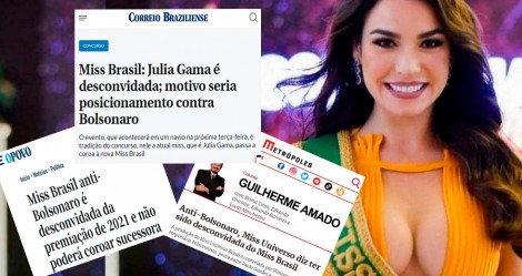 Punição de Miss Brasil não teve nada a ver com posição contra Bolsonaro, mas com 'golpe' contra produção do concurso, diz estilista
