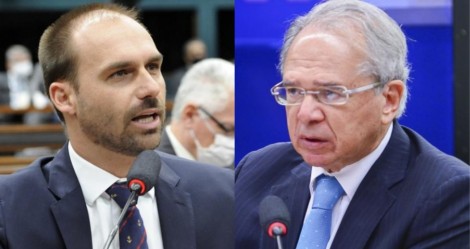 Na cara de esquerdistas, Eduardo Bolsonaro sai em defesa de Guedes e diz duras verdades (veja o vídeo)