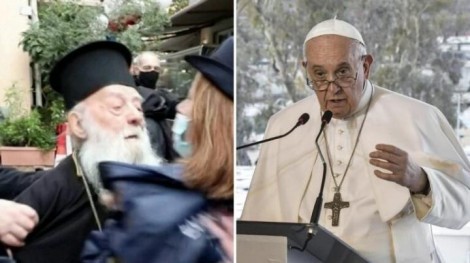 Padre ortodoxo vai ao encontro do Papa Francisco e dispara: "Você é um herege" (veja o vídeo)