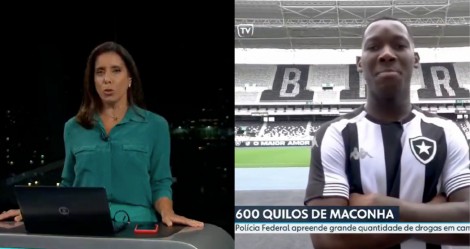 Em reportagem sobre drogas, Globo comete gafe e exibe imagem de jogador do Botafogo (veja o vídeo)
