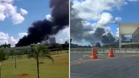 O estranho incêndio na garagem do Palácio do Planalto... (veja o vídeo)