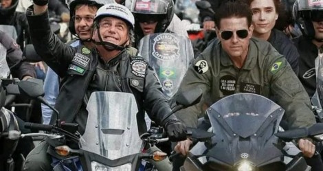 Meme de motociata com Tom Cruise viraliza, Bolsonaro faz 'fact-checking' e tira onda da mídia esquerdopata