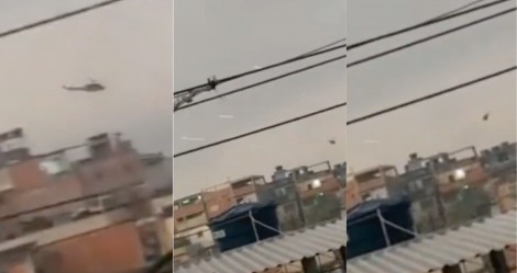 Helicóptero da PM é atacado com artilharia pesada (veja o vídeo)