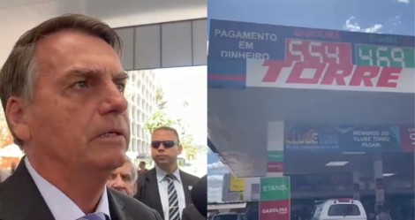 Em jogada de mestre, Bolsonaro escolhe local simbólico para coletiva sobre preços dos combustíveis (veja o vídeo)