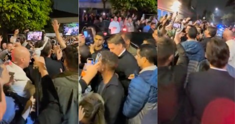 Na saída do Flow, multidão de jovens recebe Bolsonaro em festa impressionante e leva esquerdopatas ao desespero (veja o vídeo)