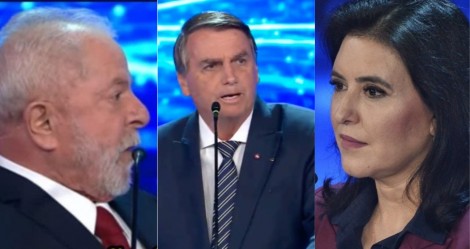 45 segundos: Em uma única resposta, Bolsonaro janta Lula e Tebet e faz 'fast food' em debate! (veja o vídeo)