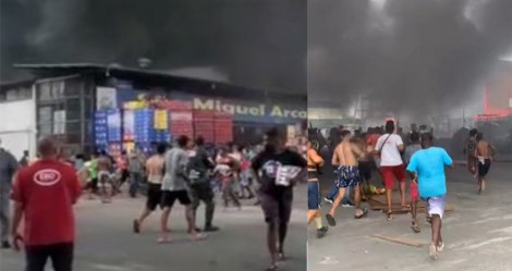 URGENTE: Incêndio atinge Ceasa no Rio que vira alvo de saqueadores (veja o vídeo)