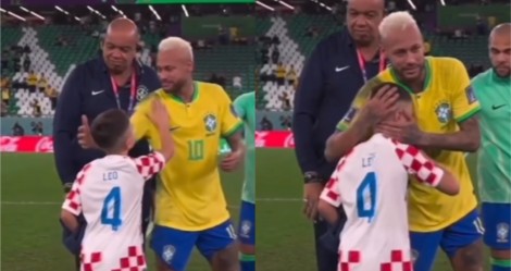 O emocionante agradecimento do pai de menino croata abraçado por Neymar (veja o vídeo)