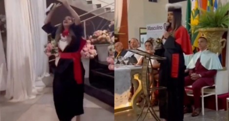 Formanda de direito usa jingle contra Lula e faz discurso épico em defesa da justiça e da liberdade de expressão (veja o vídeo)
