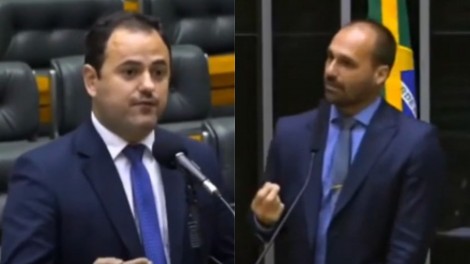 Eduardo Bolsonaro entra em confronto com deputado psolista e expõe ligações do ex-presidiário com o crime (veja o vídeo)