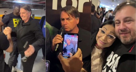 AO VIVO: Os bastidores da incrível 'festa' no retorno de Bolsonaro (veja o vídeo)