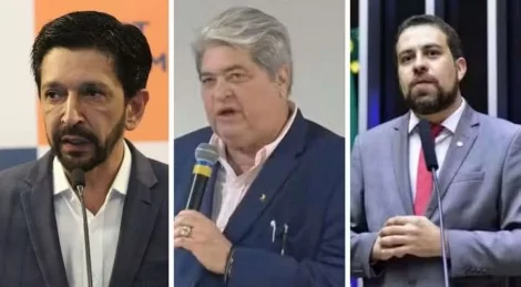Nunes (MDB), Datena (PSDB) e Boulos (PSOL) — Foto: Rovena Rosa/Agência Brasil; Reprodução/TV Globo; Zeca Ribeiro/Câmara dos Deputados