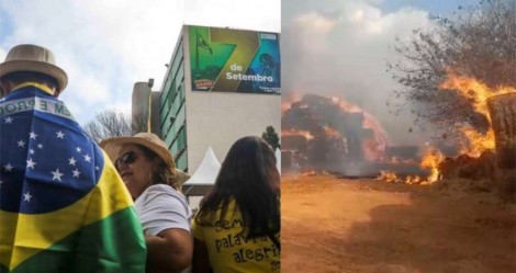 AO VIVO: Queimadas causam prejuízo de R$ 1 bilhão / Manifestação no 7 de setembro (veja o vídeo)