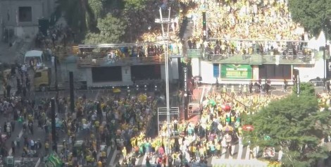 "Artilharia pesada" ao lado de Bolsonaro na Paulista (veja o vídeo)