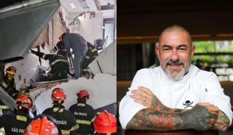 URGENTE: Morte confirmada no desabamento do restaurante de Henrique Fogaça