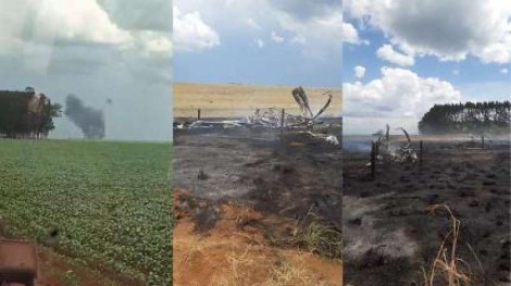 Identificado piloto morto carbonizado em queda de avião neste sábado