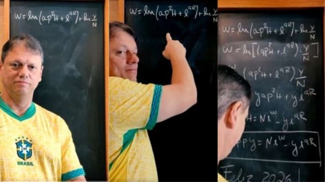 Tarcísio viraliza com a resolução de “equação matemática”: A solução para 2026 (veja o vídeo)