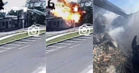 Surgem imagens assustadoras da queda de avião em cima de restaurante (veja o vídeo)