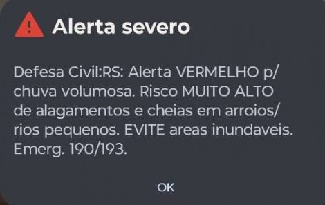URGENTE: Alerta de extremo risco é emitido e imagens são impactantes