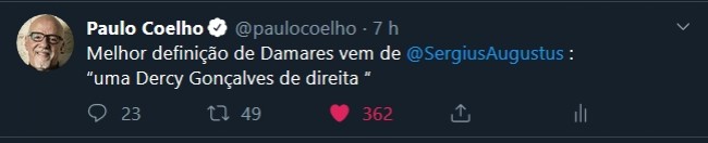 Tweet de Paulo Coelho