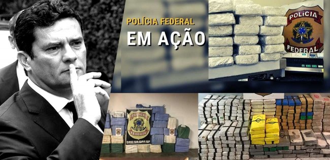 Sergio Moro e apreensões de drogas realizadas pela PF