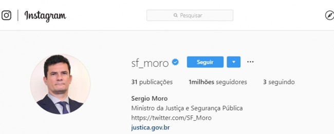 Instagram de Sérgio Moro