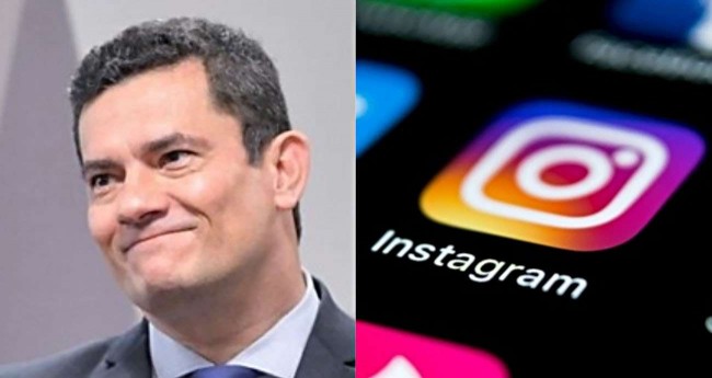 Sérgio Moro e o logo do Instagram