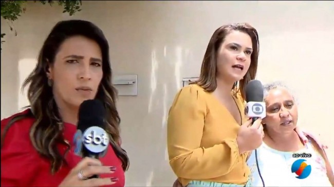 Repórteres do SBT e Globo
