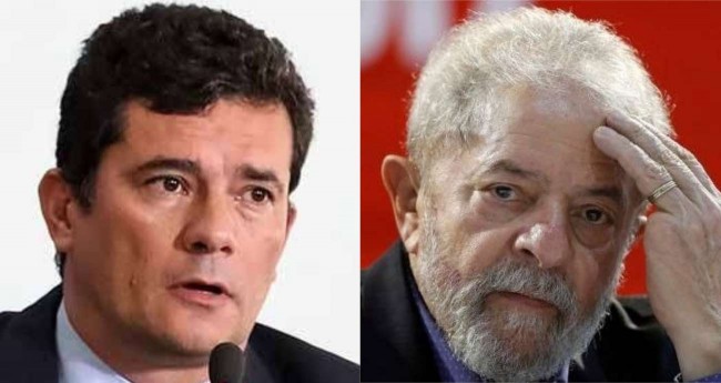 Fotomontagem: Sérgio Moro e Lula