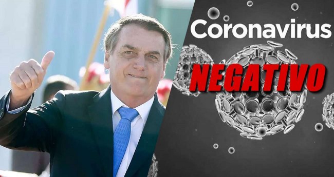 Deu negativo exame de Bolsonaro