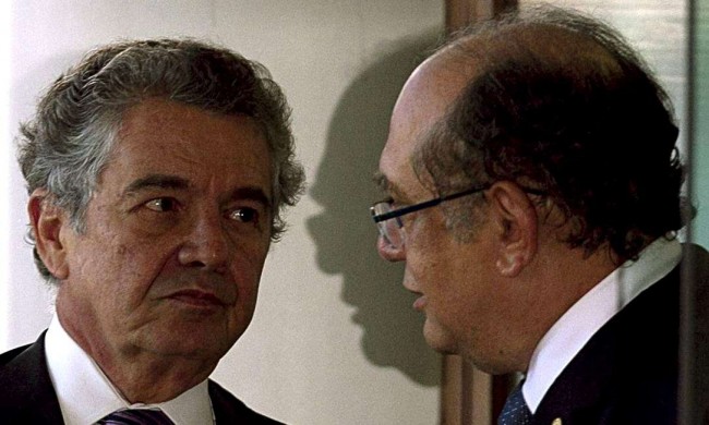 Ministros Marco Aurélio e Gilmar Mendes