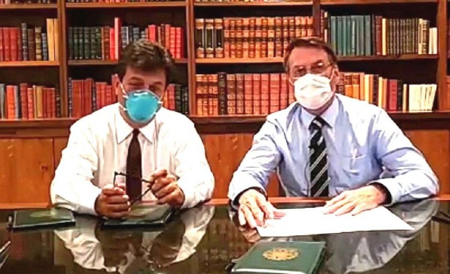 Luiz Henrique Mandetta e Jair Bolsonaro