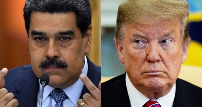 Fotomontagem: Nicolás Maduro e Donald Trump