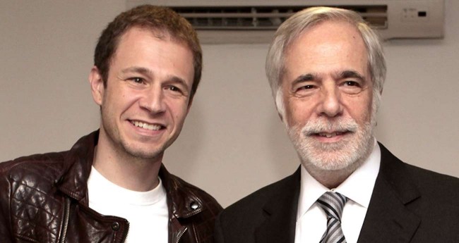 Tiago Leifert e seu pai Gilberto Leifert