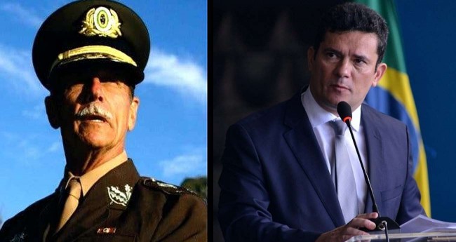 Fotomontagem: General Paulo Chagas e Sérgio Moro