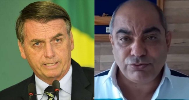 Fotomontagem: Jair Bolsonaro e Comandante Winston