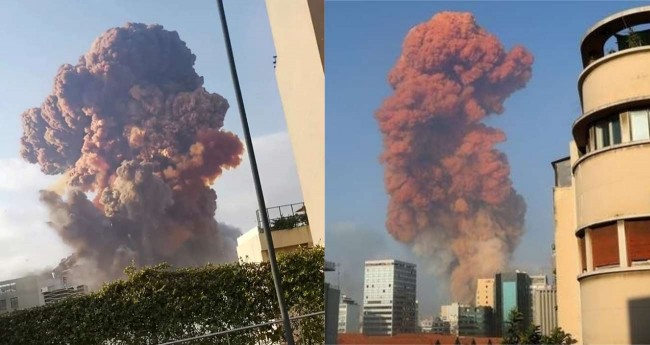 Fotomontagem: Explosão no Líbano