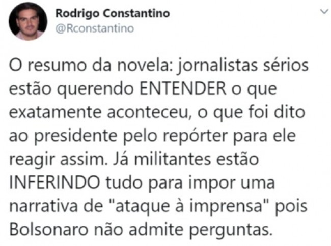Publicações de Rodrigo Constantino no Twitter