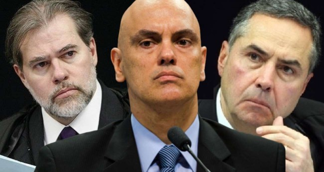 Ministros do STF, Dias Toffoli,  Alexandre de Moraes e Luís Roberto Barroso