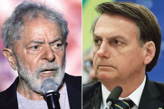 Fotomontagem: Lula e Jair Bolsonaro