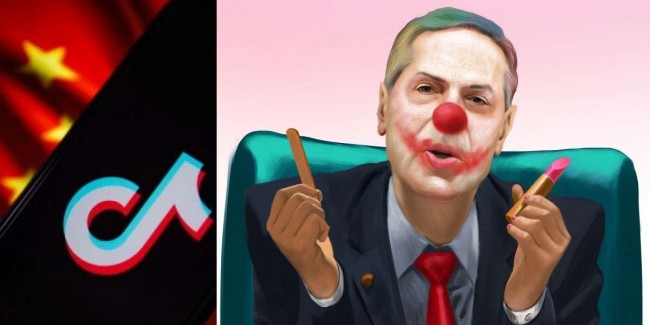 Montagem com caricatura de O Ilustra
