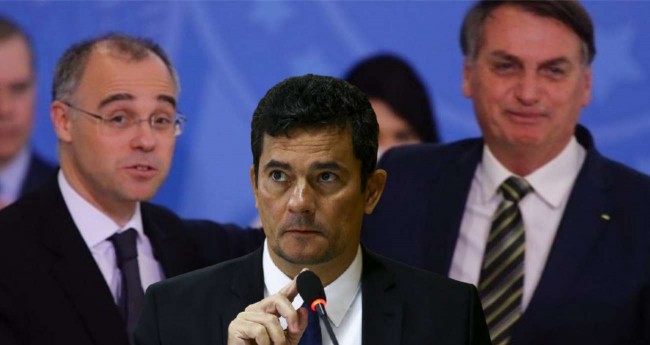 André Mendonça, Sérgio Moro e Jair Bolsonaro