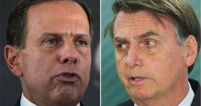 Fotomontagem: João Doria e Jair Bolsonaro