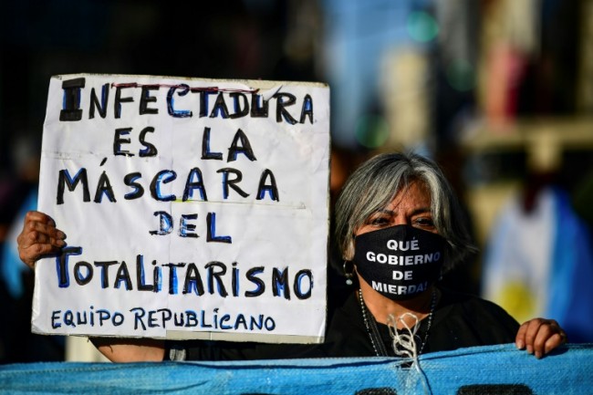Argentinos protestam - Reprodução internet