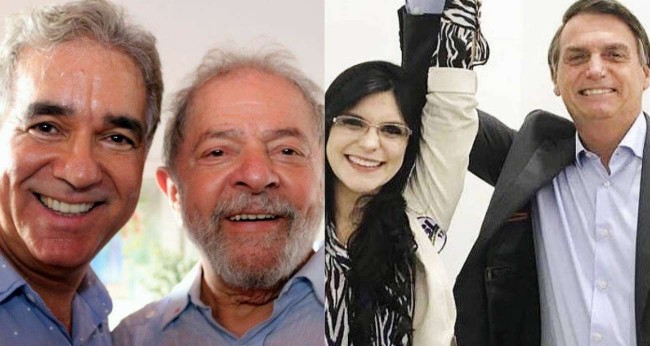 Fotomontagem: Zé Neto, Lula, Dayane Pimentel e Jair Bolsonaro
