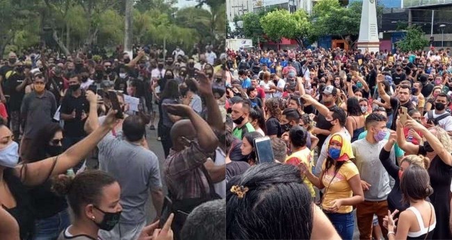 Protestos em Búzios e Manaus