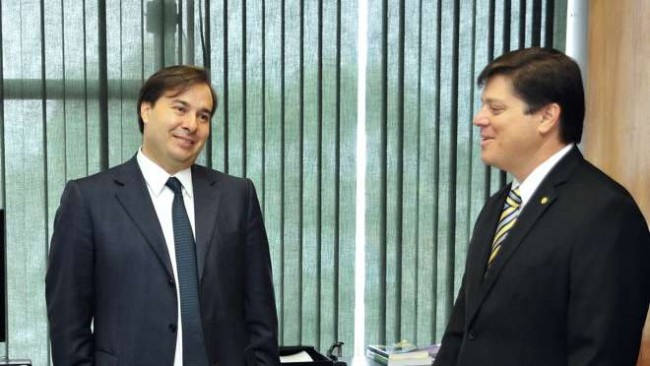 Maia e seu candidato, Baleia Rossi - Foto: Alex Ferreira/Câmara dos Deputados